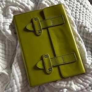 Anthropologie Green Leather Clutch